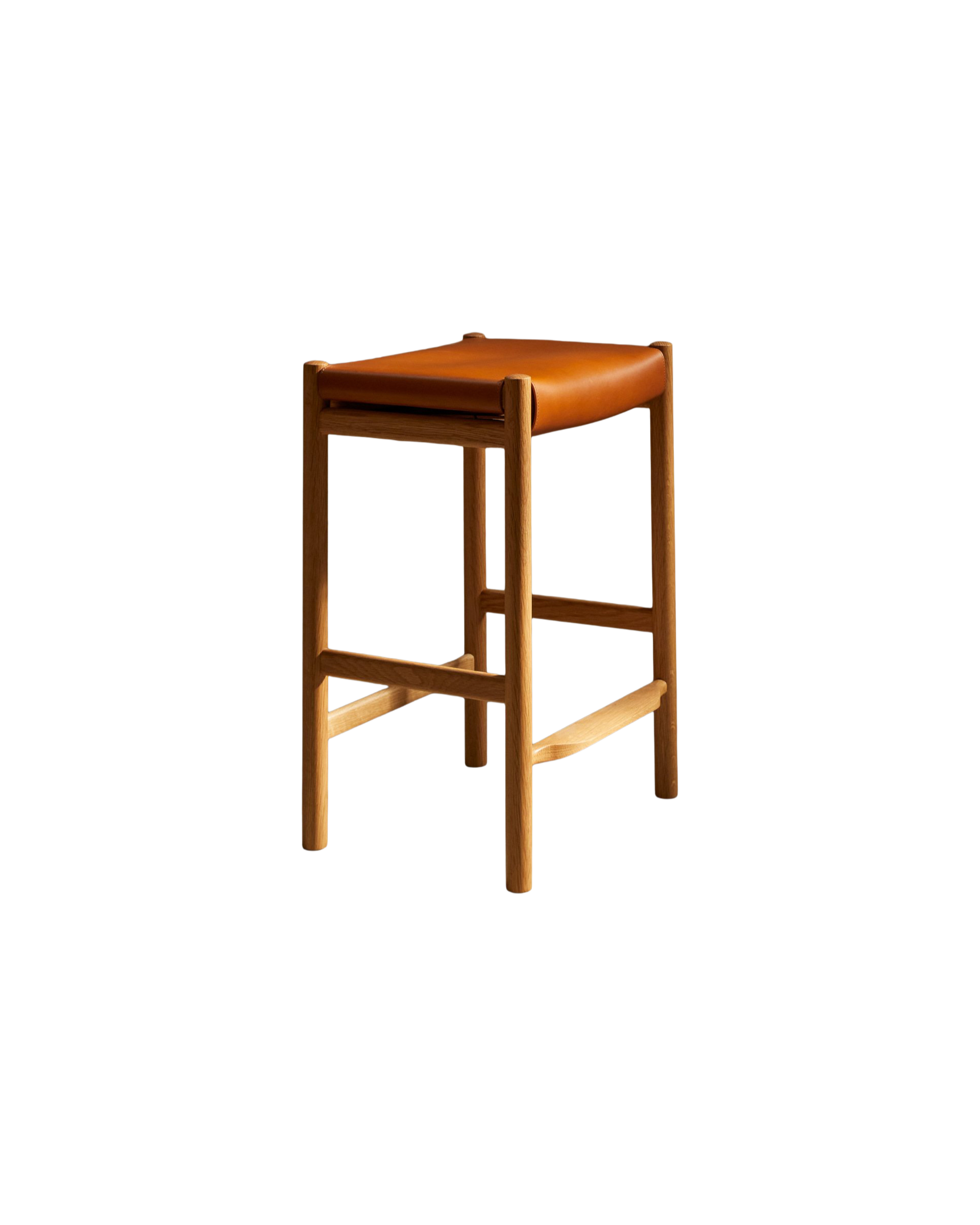 George Street Leather Stool