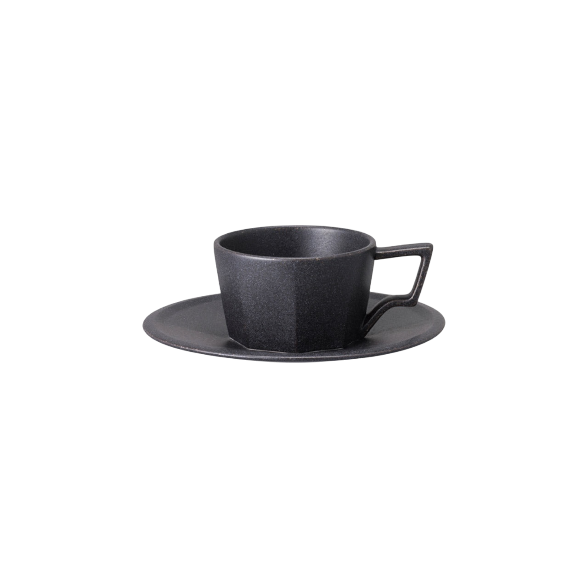 Oct Cup & Saucer Black
