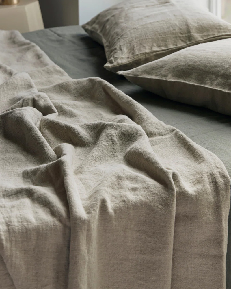 In Bed Heavy Linen Bed Cover