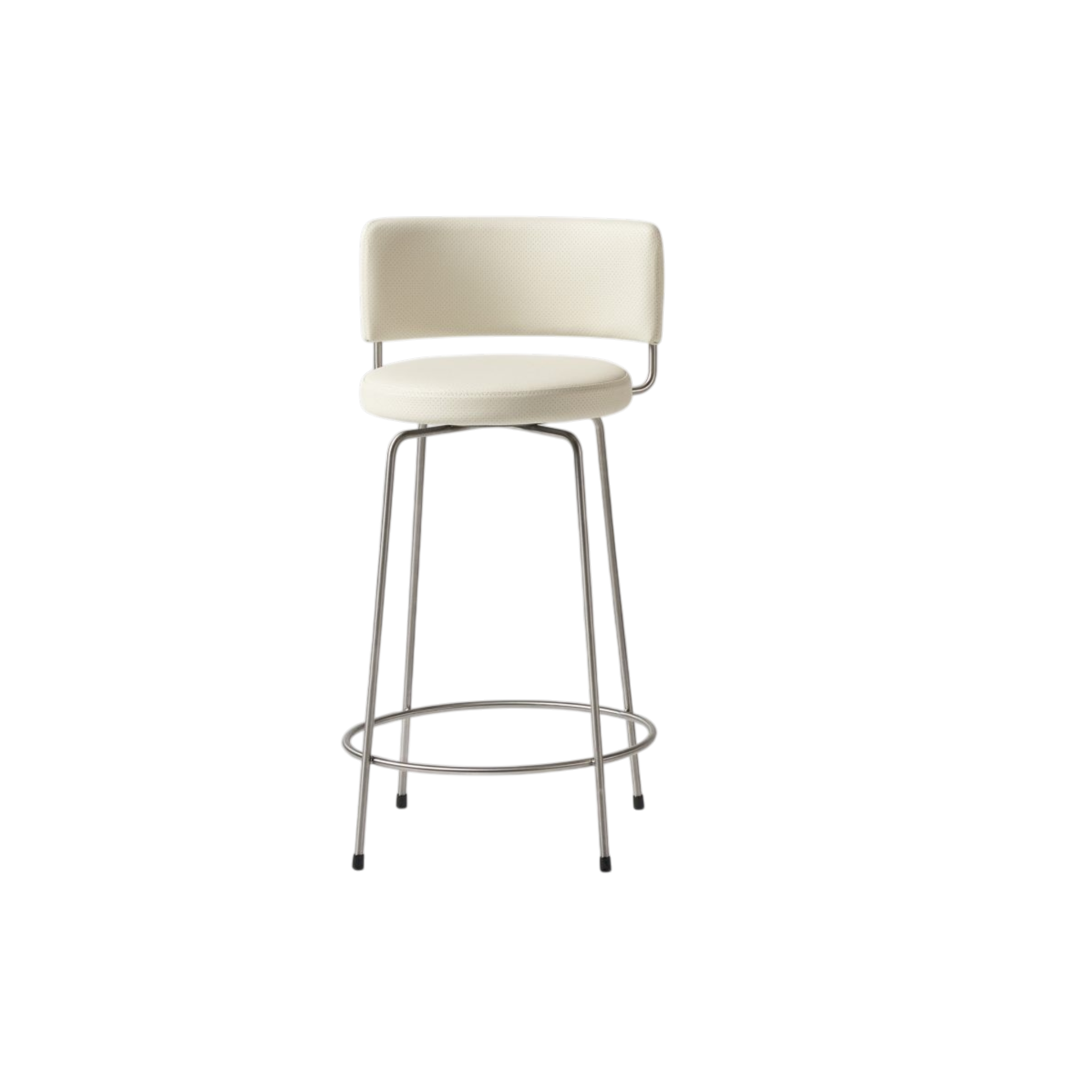 Diiva Swivel Stool Upholstered Back 65H