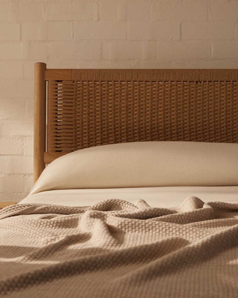Simple Bed Woven Headboard